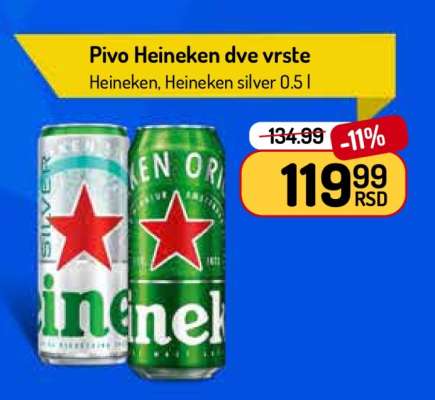 Pivo Heineken dve vrste