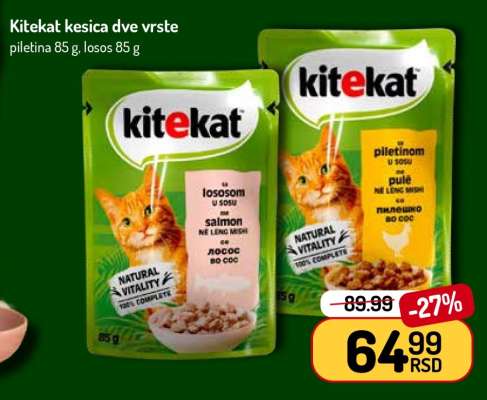 Kitekat kesica dve vrste