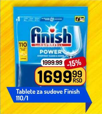 Tablete za sudove Finish 110/1