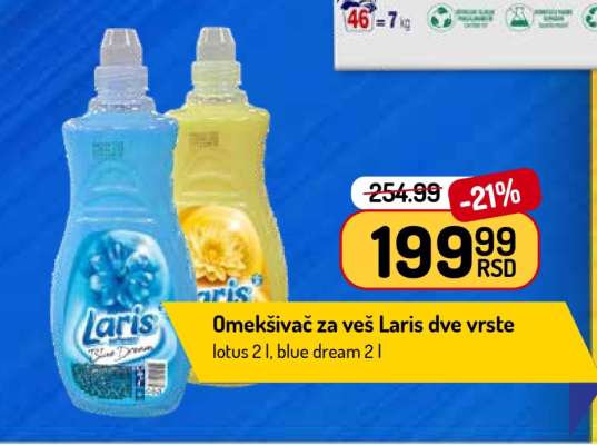 Omekšivač za veš Laris dve vrste