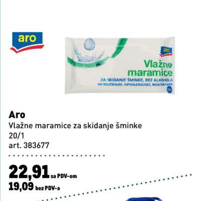 Aro Vlažne maramice za skidanje šminke