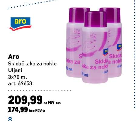 Aro Skidač laka za nokte Uljani
