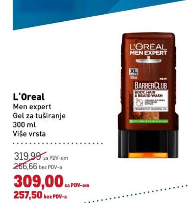 L'Oreal Men Expert Gel za tusiranje