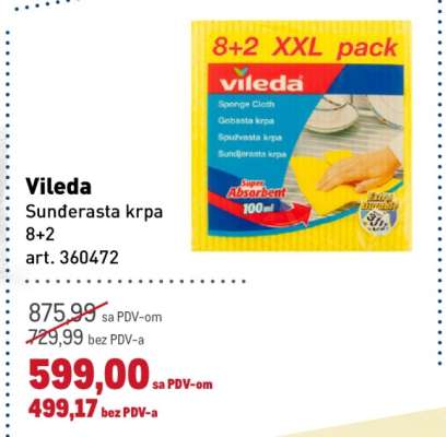 Vileda Sunderasta krpa 8+2
