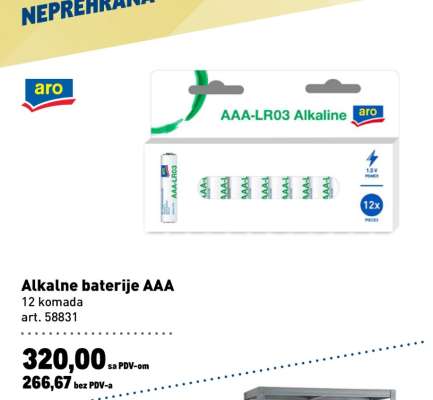 Alkalne baterije AAA