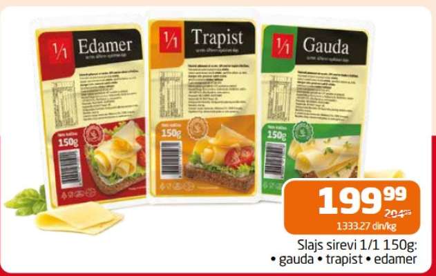 Slajs sirevi 1/1 150g