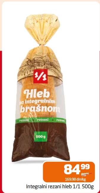 Integralni rezani hleb 1/1 500g