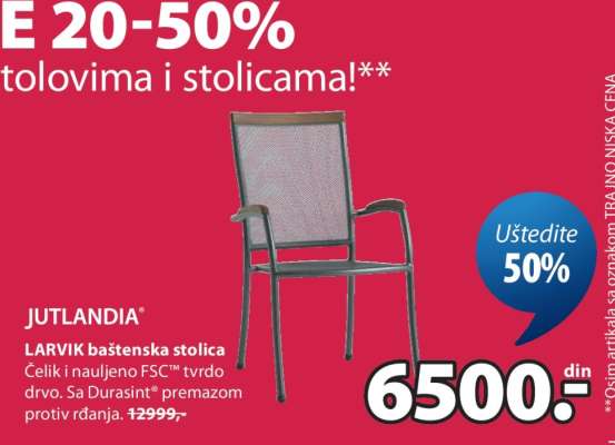 JUTLANDIA LARVIK baštenska stolica
