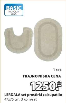 LERDALA SET PROSTIRKI ZA KUPATILO