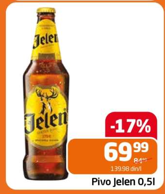 Pivo Jelen 0,5l