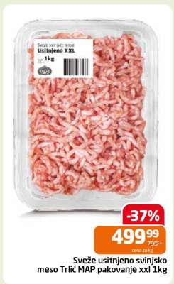 Sveže usitnjeno svinjsko meso Trlić MAP pakovanje xxl 1kg