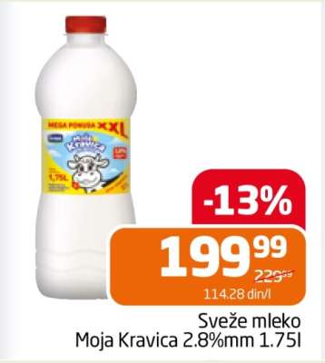 Sveže mleko Moja Kravica 2.8%mm 1.75l