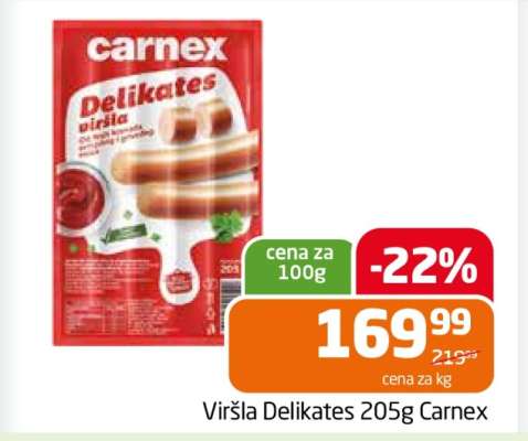 Viršla Delikates 205g Carnex