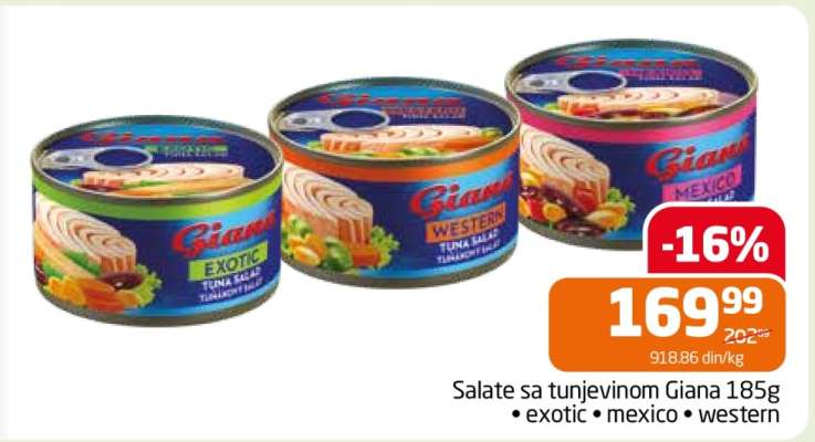 Salate sa tunjevinom Giana 185g