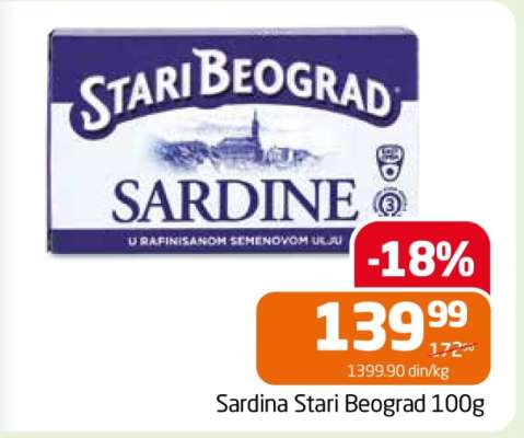 Sardina Stari Beograd 100g