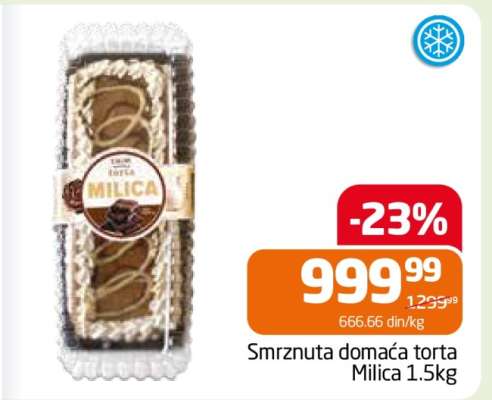 Smrznuta domaća torta Milica 1.5kg