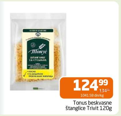 Tonus beskvasne štanglice Trivit 120g