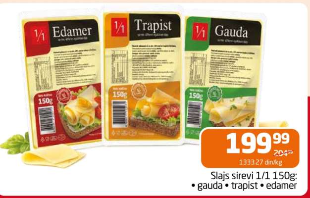 Slajs sirevi 1/1 150g