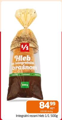 Integralni rezani hleb 1/1 500g