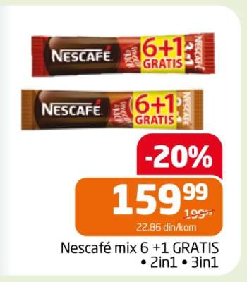 Nescafé mix 6+1 GRATIS