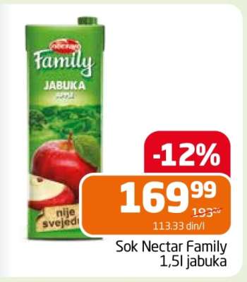 Sok Nectar Family 1,5l jabuka