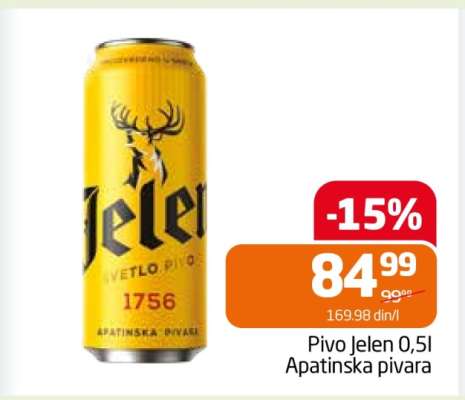 Pivo Jelen 0,5l Apatinska pivara