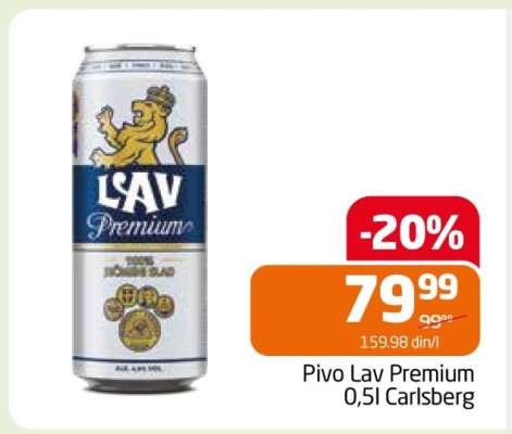 Pivo Lav Premium 0,5l Carlsberg