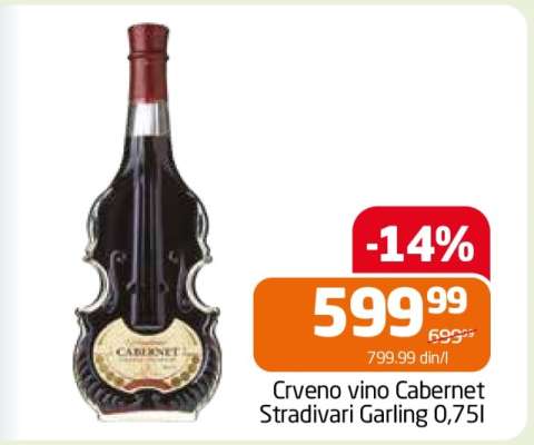 Crveno vino Cabernet Stradivari Garling 0.75l