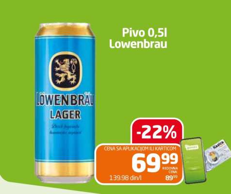 Pivo 0,5l Lowenbrau