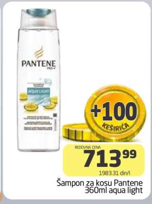 Šampon za kosu Pantene 360ml aqua light