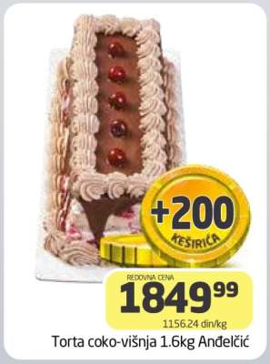 Torta čoko-višnja 1.6kg Anđeličić