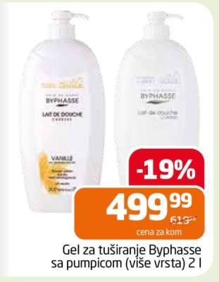 Gel za tuširanje Byphasse sa pumpicom (više vrsta) 2 l