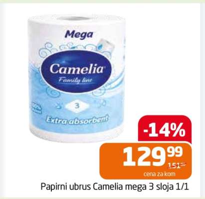 Papirni ubrus Camelia mega 3 sloja 1/1