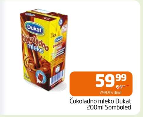Čokoladno mleko Dukat 200ml Somboled