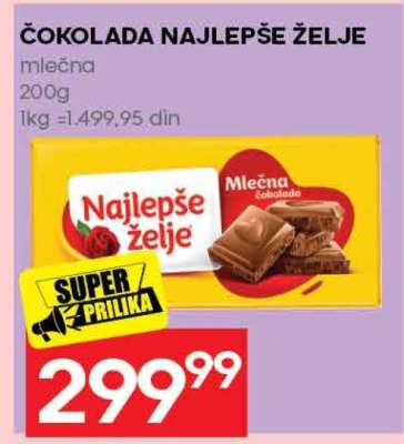 ČOKOLADA NAJLEPŠE ŽELJE