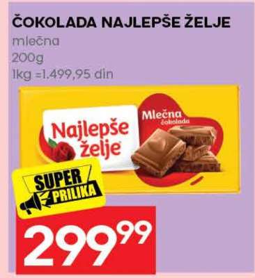 ČOKOLADA NAJLEPŠE ŽELJE