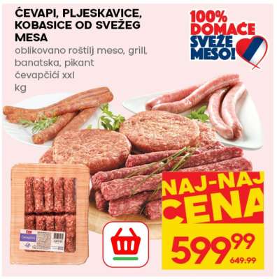 ĆEVAPI, PLJESKAVICE, KOBASICE OD SVEŽEG MESA