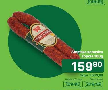 Sremska kobasica Topola 100g