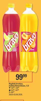 Napitak breskva, malina/limun Bravo, 1.5l