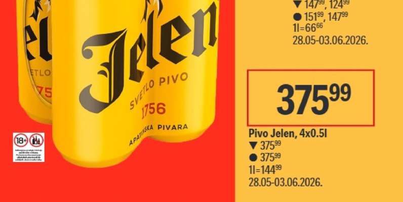Pivo Jelen 4x0.5l