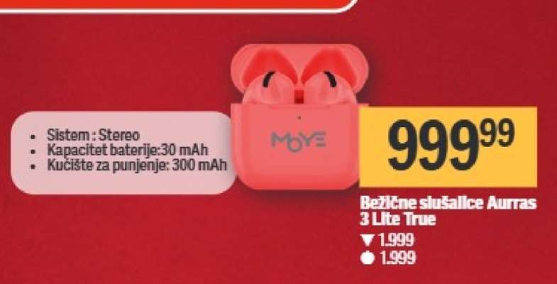 Bežične slušalice Aurras 3 Lite True
