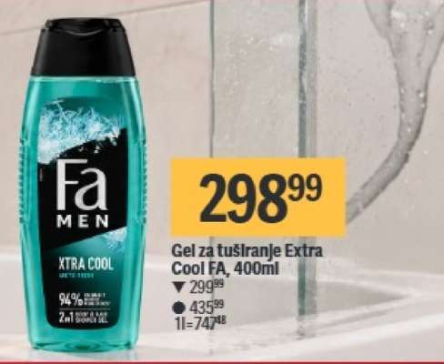 Gel za tuširanje Extra Cool FA, 400ml