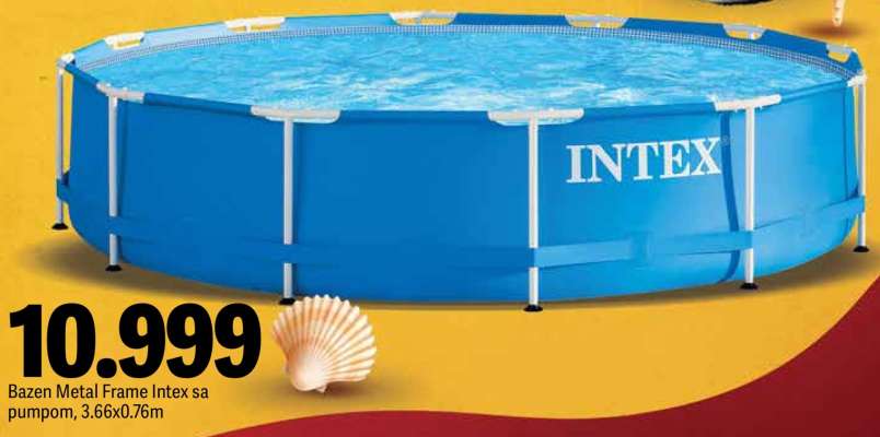 Bazen Metal Frame Intex sa pumpom