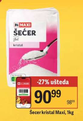 Šećer kristal Maxi 1kg