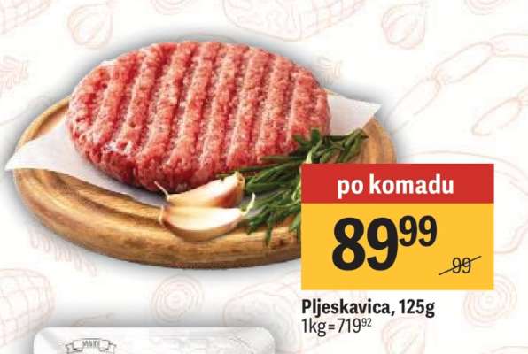 Pljeskavica, 125g