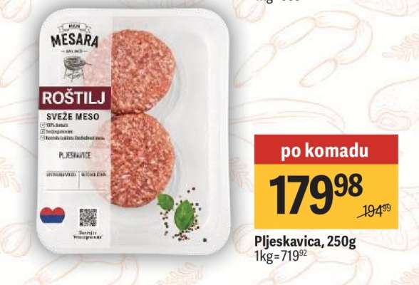 Pljeskavica, 250g