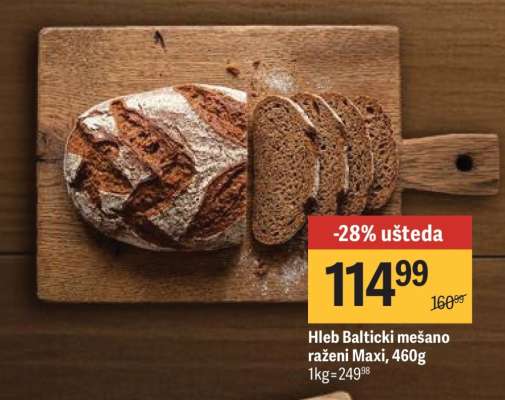Hleb Baltički mešano raženi Maxi 460g