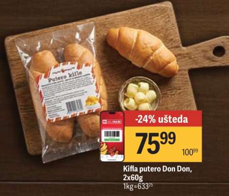 Kifla putero Don Don 2x60g