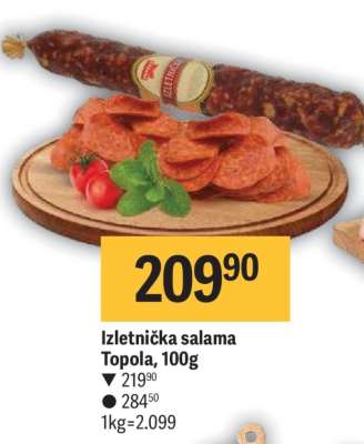 Izletnička salama Topola 100g