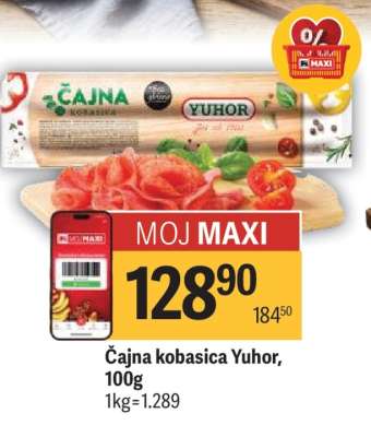 čajna kobasica Yuhor, 100g